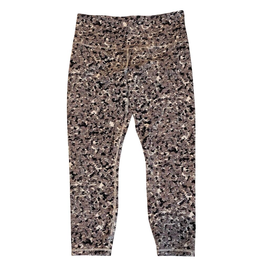 Athleta Sz M Elation Textured 7/8 Tight Meadow Decadent Chocolate Leggings